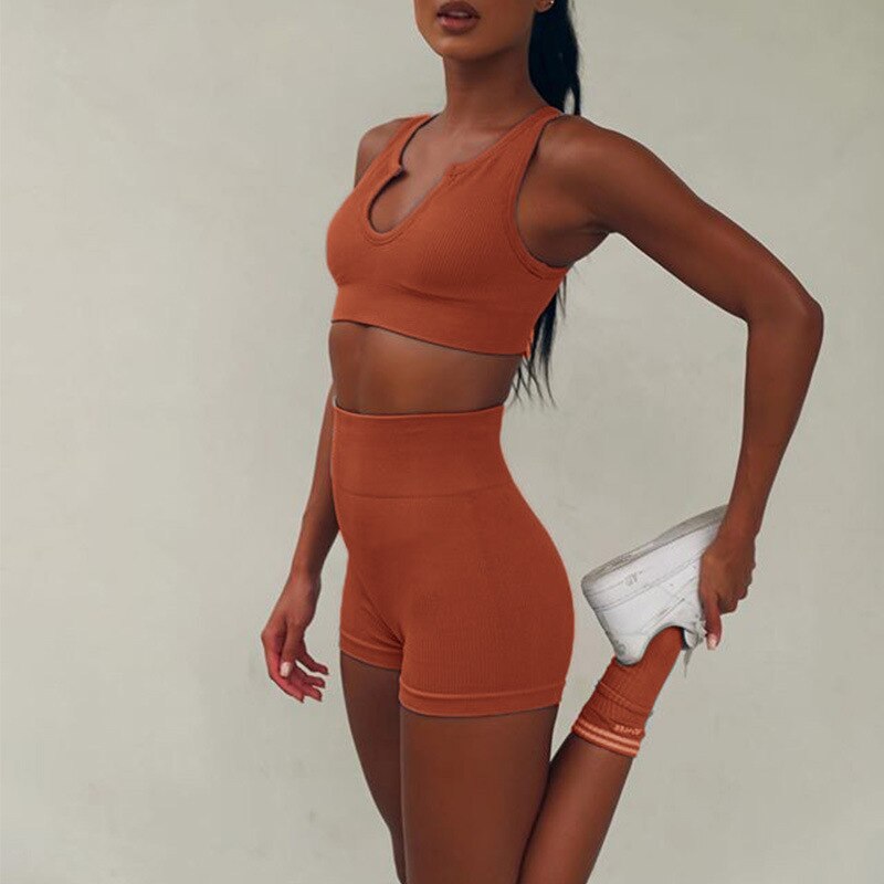 Seamless Two-Piece Gym Set for Women