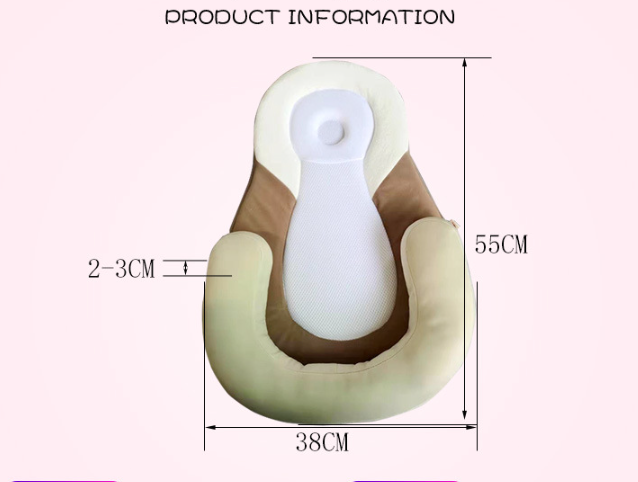 Infant Snuggle Nest Sleeper Lounger with Breathable Head Support Pillow