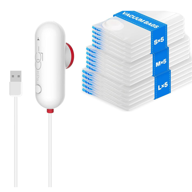 Vacuum Compression Power Pump with Lightweight Travel Bag