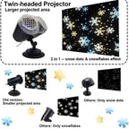 Rotating Christmas Snowfall Projector Light