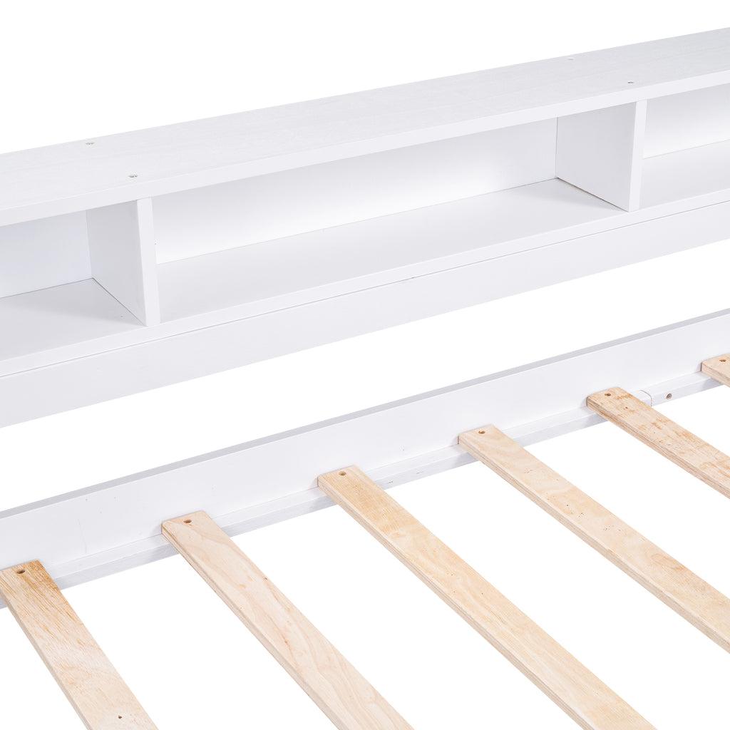 Twin XL Wood Daybed with 2 Trundles, Storage & USB Charging