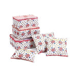 6-Piece Printed Waterproof Travel Storage Bag Set