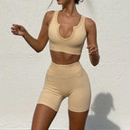 Seamless Two-Piece Gym Set for Women