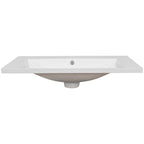 White Ceramic Vanity Top with Integrated Basin