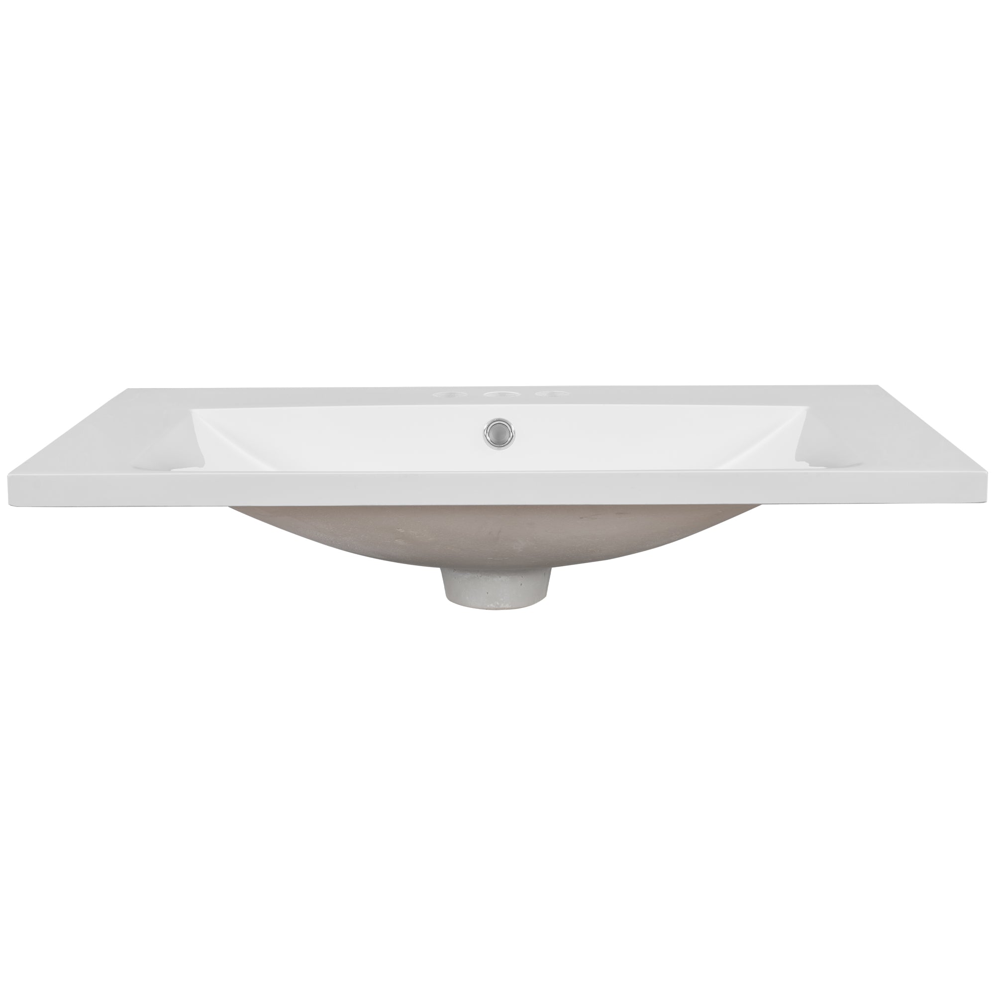 White Ceramic Vanity Top with Integrated Basin